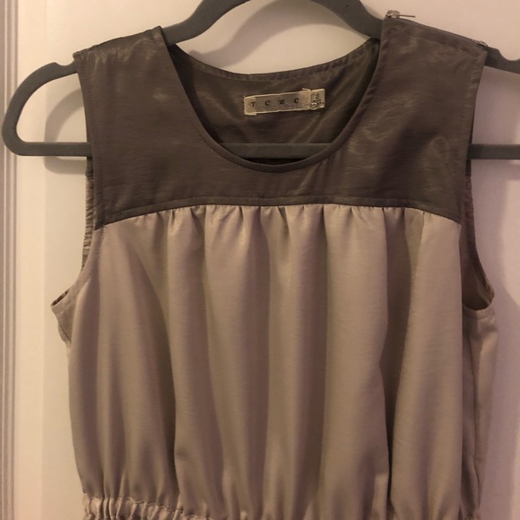 Two Tone Beige Dress - Picture 2 of 8